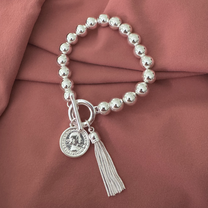 Honey penny bracelet silver finish
