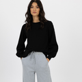 Humidity Josie Jersey Top Black