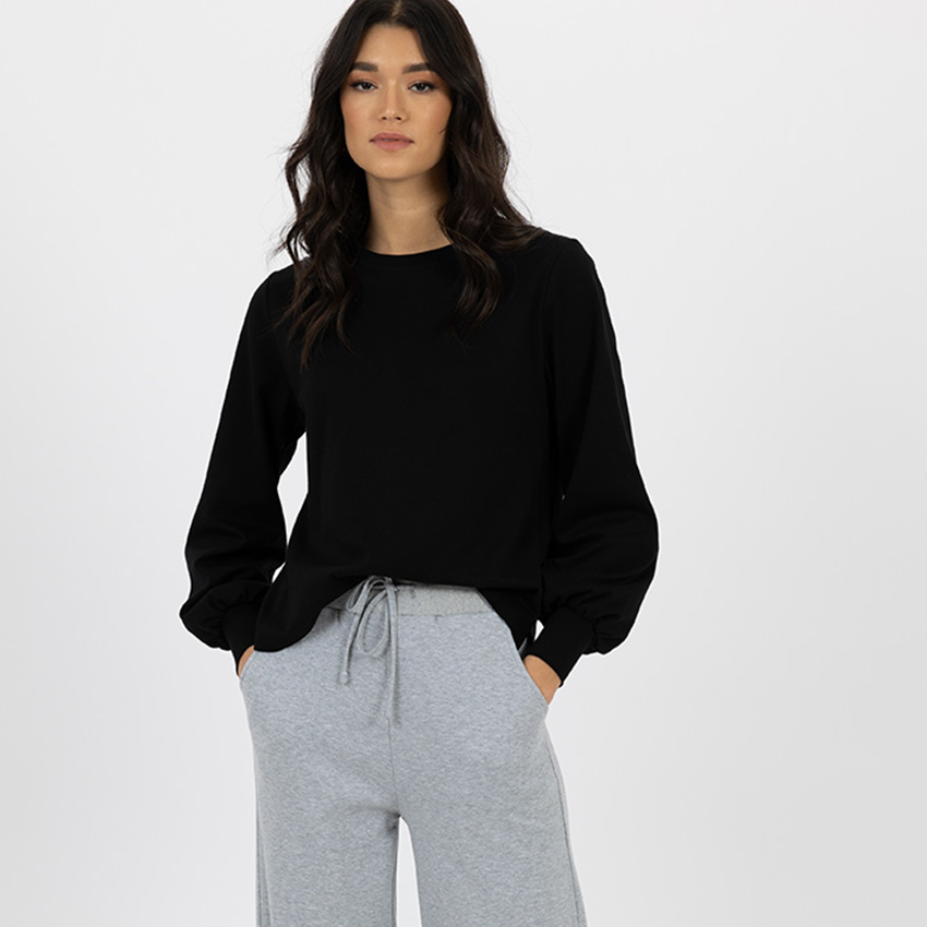 Humidity Josie Jersey Top Black