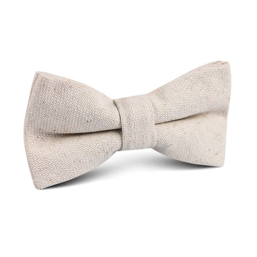 Bow Tie Mens White Linen