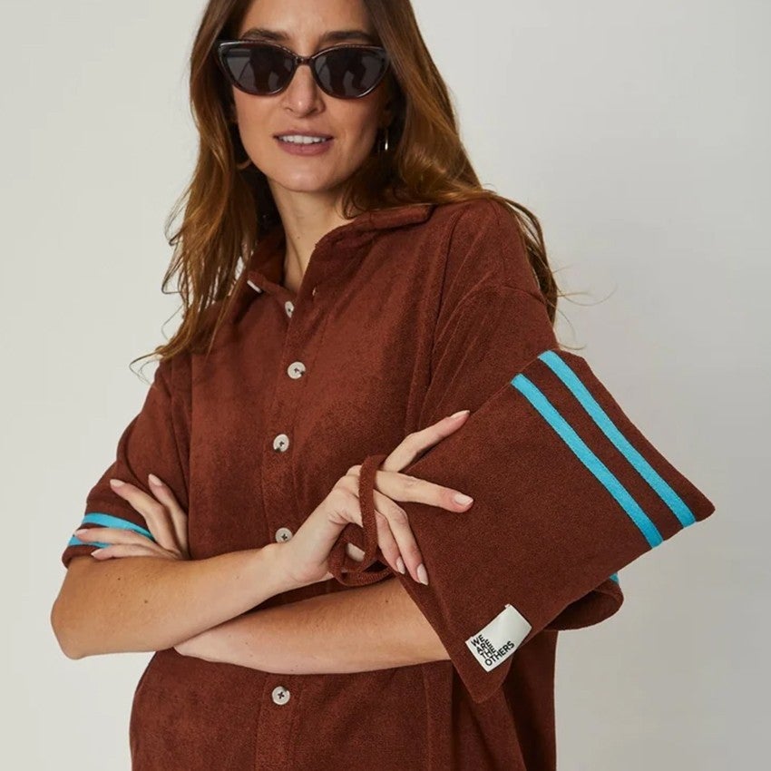 Stephanie Towelling Bag Brown WATO