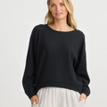 The Shanty Freddie Knit Black Jumper
