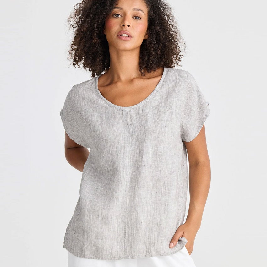 The Shanty Havana Tee Charcoal Fleck