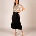 WATO Lilian Pleat Skirt - Liquid Black
