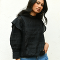 Primrose Blouse Black Azure & Indigo