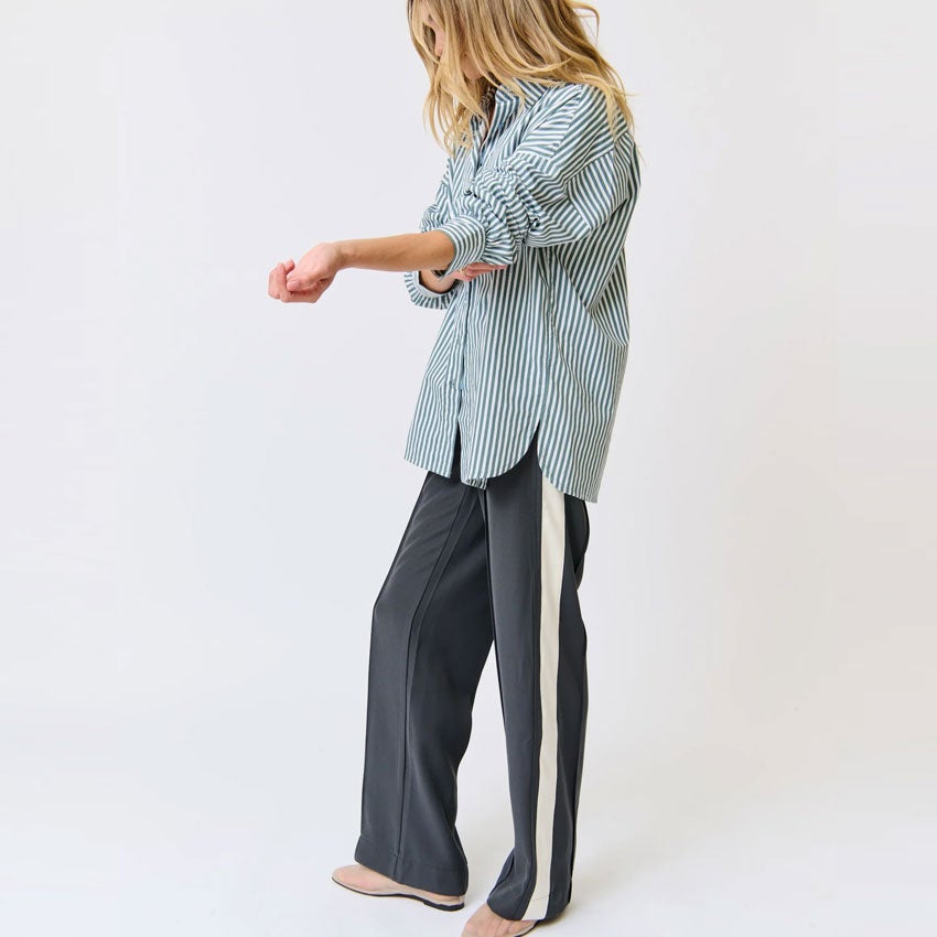 Cartel & Willow Weston Pant - Steel/Cream