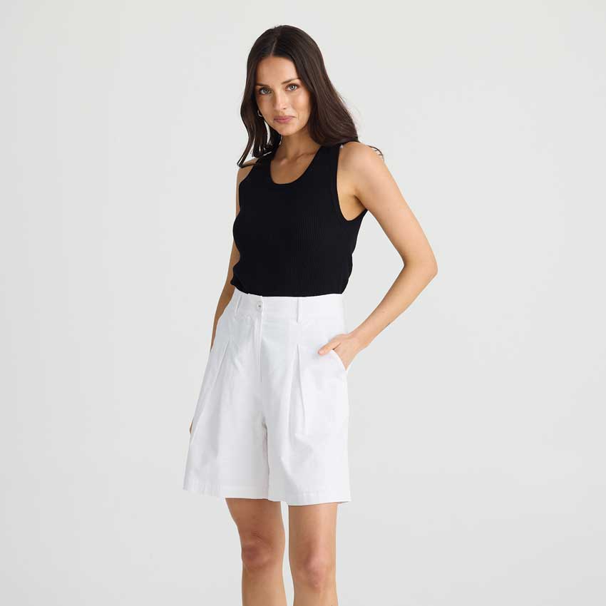 Brave + True Eden Shorts White