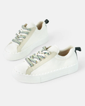 Walnut Hut Women's Leather Sneaker - White