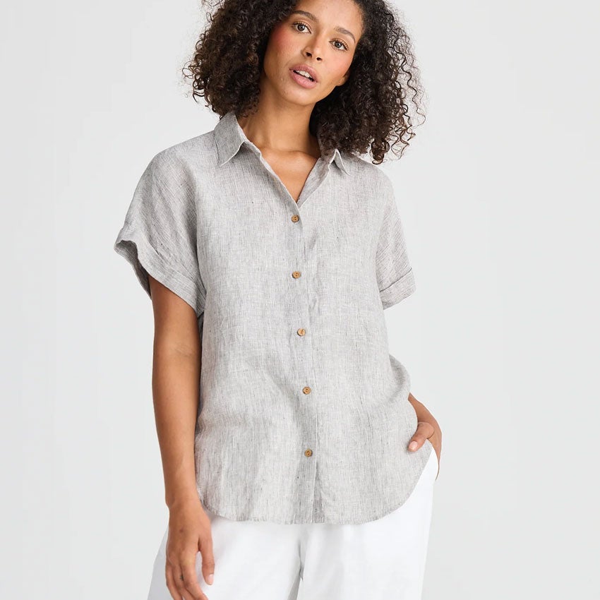 The Shanty Dune Shirt Charcoal Fleck