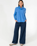 Cashmere Sinead Roll Neck Knit Periwinkle