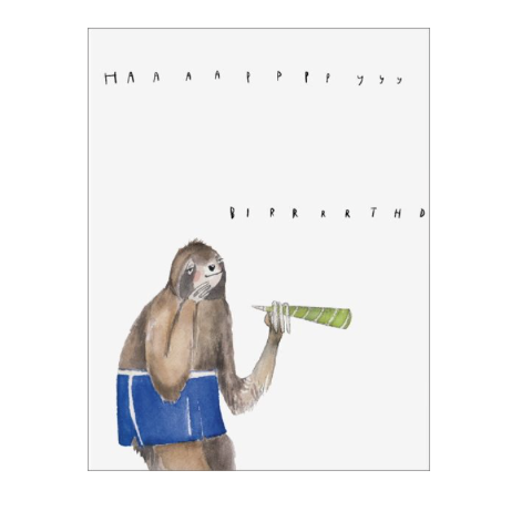 Card Sloth Birthday