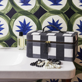 Kip & Co Black & White Gingham Toiletry Case One Size