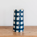 Noss&Co Large Navy Gingham Vase