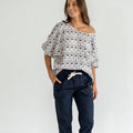 Elms King Whitehaven Blouse White Palm