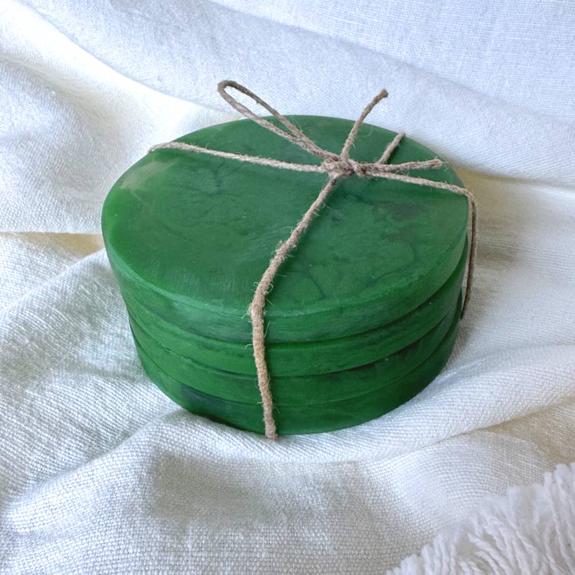 Dessa Resin Coasters Emerald