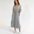 Elms + King Daytona Shirt Dress Khaki
