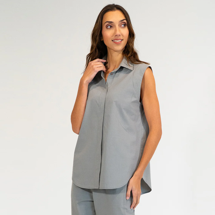 Elms + King Maui Sleeveless Shirt Khaki