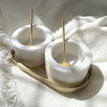 Mina Marble Bowl w Tray
